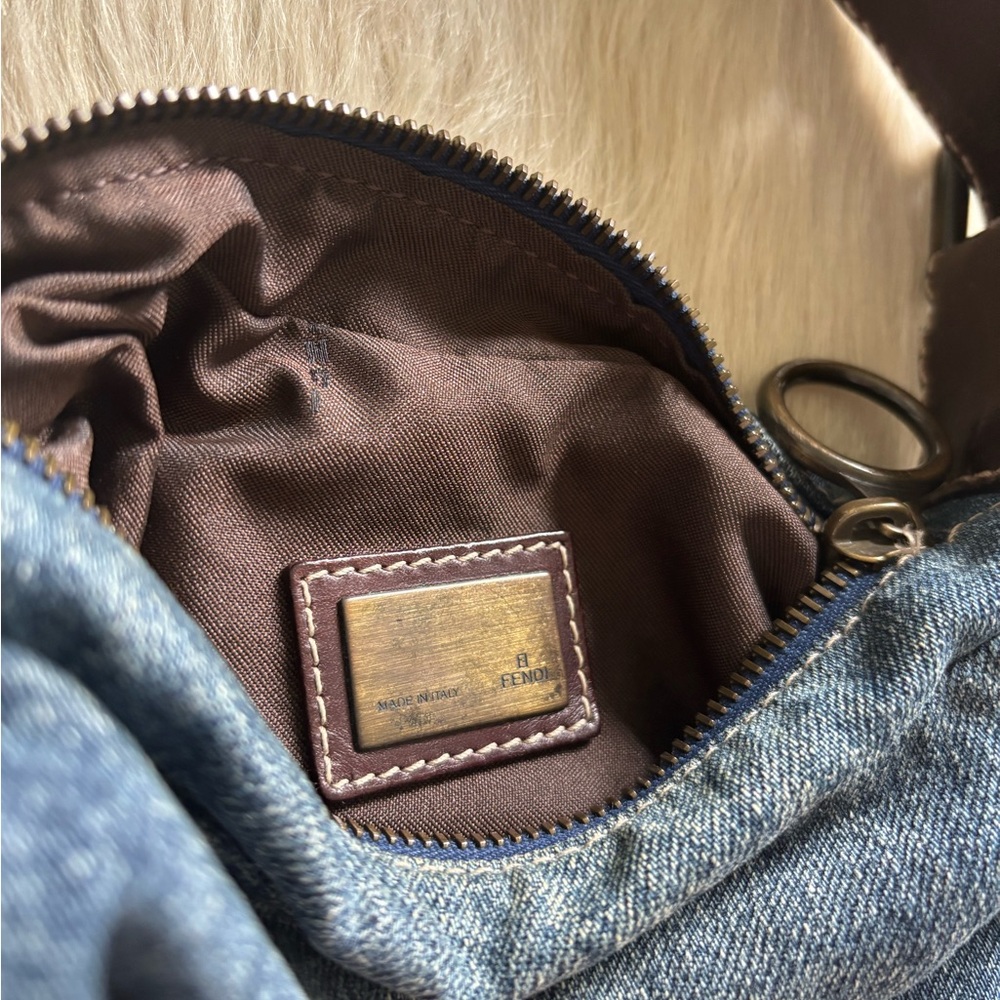 Fendi denim Oyster bag - Picture 7 of 12